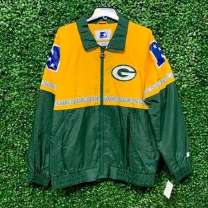 STARTER 🏈 (GREEN BAY PACKERS) 🧀 NFC LIMITED EDITION -NYLON TRACK JACKET